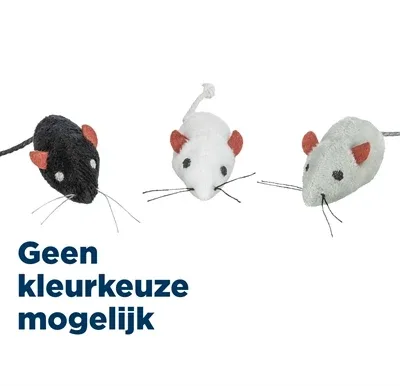 Trixie Pluche Muizen 5 cm 160 St - Assorti