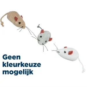 Trixie Pluche Muizen Assorti 5 Cm 24 St