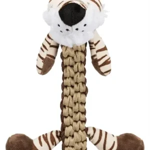 Trixie Pluche Polyester Tijger met Gevlochten Lijf en Geluid 32 cm 2 St