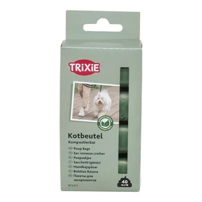 Trixie Poepzakjes Composteerbaar Bosgroen 4x10 Stuks