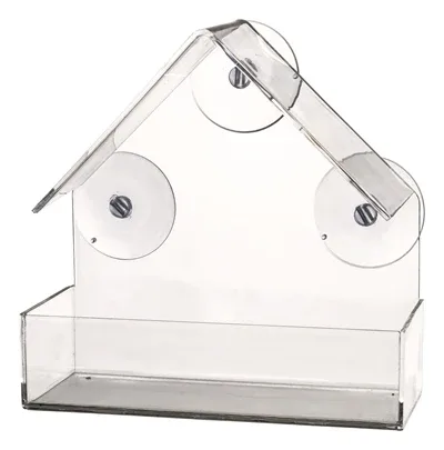 Trixie Raamvoederhuis Transparant 15x6x15 cm - 225 ml