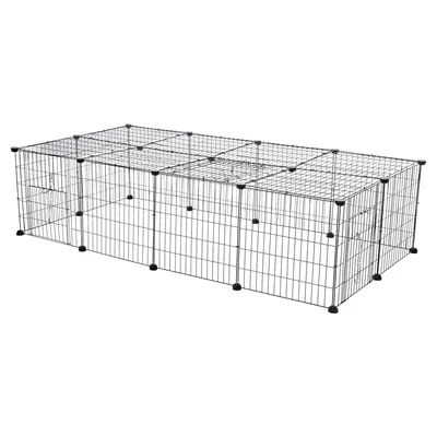 Trixie Ren Met Afdekking Metaal Zwart 152X72X38 Cm - Image 2