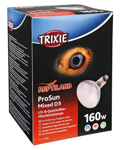 Trixie Reptiland Prosun Mixed D3 Uv B Lamp Zelfstartend 160 Watt 11,5x11,5x28,5 cm