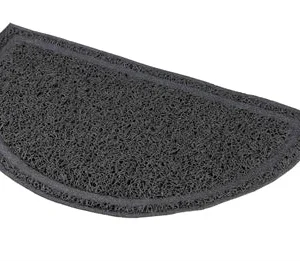 Trixie Schoonloopmat voor Kattenbakken Halfrond Pvc 41x25 cm 2 St - Antraciet