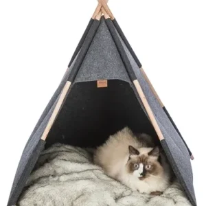 Trixie Schuilplaats Tipi Vilt 70x70x70 cm - Antraciet