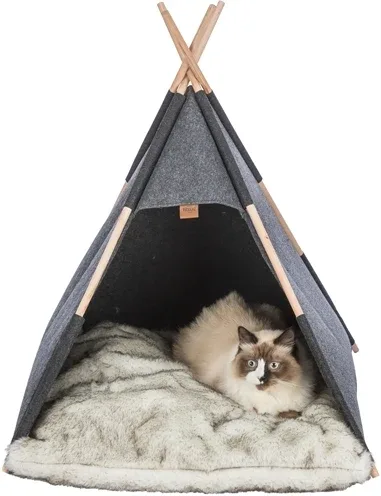 Trixie Schuilplaats Tipi Vilt 70x70x70 cm - Antraciet