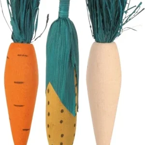 Trixie Set Knabbelhout Hout Stro 10 cm 4x3 St