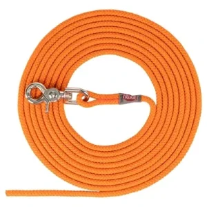 Trixie Sleeplijn Karabijnhaak Rond Zeiltouw Oranje 1500X0,6 Cm