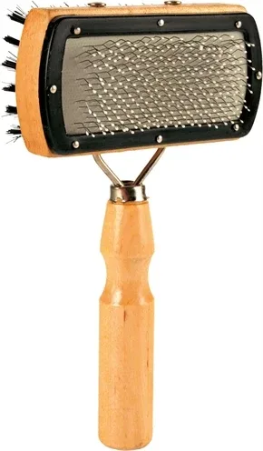 Trixie Slickerborstel Dubbelzijdig Nylon Haren Metalen Pinnen 18x10 cm 2 St