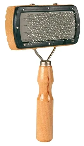 Trixie Slickerborstel Hout Metalen Pinnen 18x10 cm 3 St