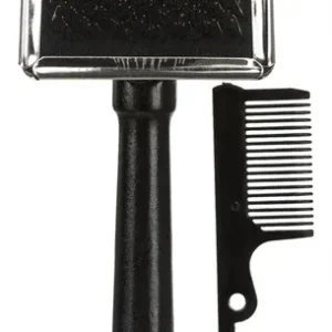 Trixie Slickerborstel Houten Greep Metalen Pinnen 13x6 cm 3 St - Assorti