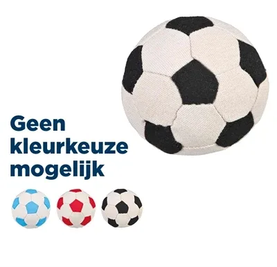 Trixie Soft Canvas Voetbal 11x11x11 cm 12 St - Assorti