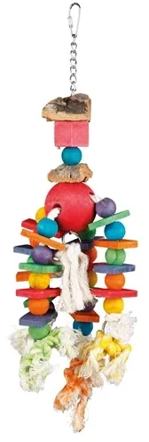 Trixie Speelgoed aan Ketting Touw Kralen Hout Kurk 35 cm 3 St