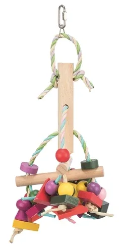 Trixie Speelgoed met Papieren Bandjes Hout Meerkleurig 31 cm 3 St