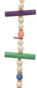 Trixie Speelgoed met Touw Kralen Hout Leer Meerkleurig 28 cm 3 St