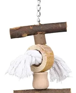 Trixie Speelgoed Schorshout en Touw met Bel 20 cm
