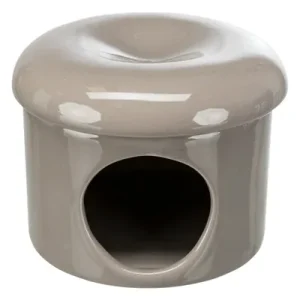 Trixie Speelhuis Muizen met Deksel Keramiek 16x16x12 cm 3 St - Taupe