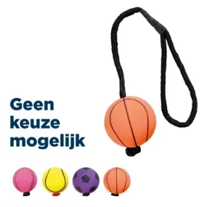 Trixie Sportbal aan Touw Schuimrubber Drijvend 6x6x30 cm - Assorti