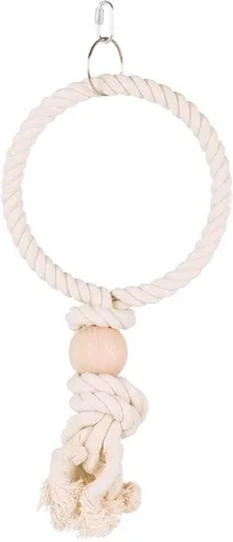 Trixie Touwring met Houten Blok 19x19 cm 3 St - Naturel