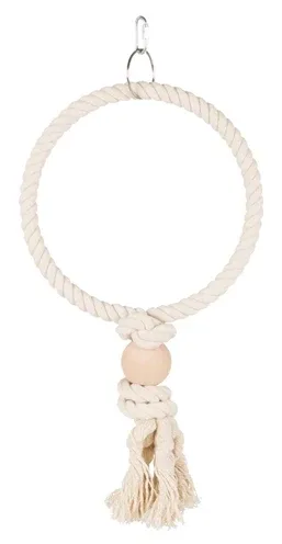 Trixie Touwring met Houten Blok 24x24 cm 3 St - Naturel