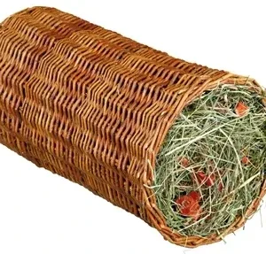 Trixie Tunnel Wilg met Hooi Wortel 38x20x20 cm - 220 gr