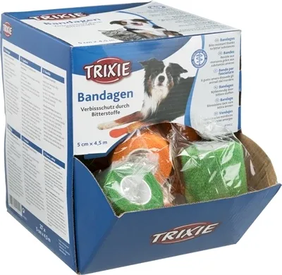 Trixie Verband met Bitterstoffen 5 cm X4,5 Mtr 27 St - Assorti