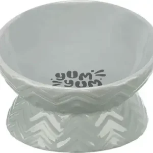 Trixie Verhoogde Voerbak / Waterbak Keramiek Grijs 350 Ml 17 cm