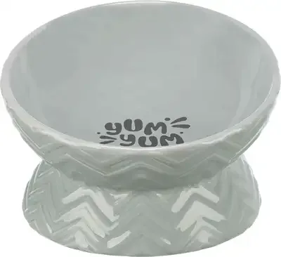 Trixie Verhoogde Voerbak / Waterbak Keramiek Grijs 350 Ml 17 cm