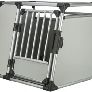 Trixie Vervoersbox Aluminium Lichtgrijs 97x88x75 cm - Zilver