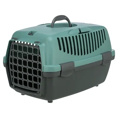 TRIXIE VERVOERSBOX CAPRI 1 DONKERGRIJS / PETROL 32X48X31 CM