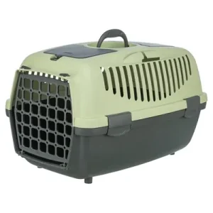 TRIXIE VERVOERSBOX CAPRI 2 DONKERGRIJS / PASTELGROEN 37X55X34 CM
