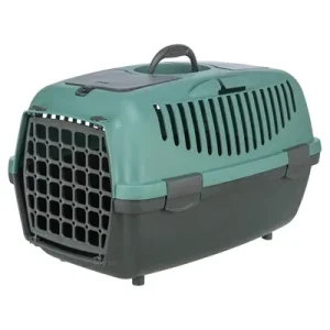 TRIXIE VERVOERSBOX CAPRI 2 DONKERGRIJS / PETROL 37X55X34 CM