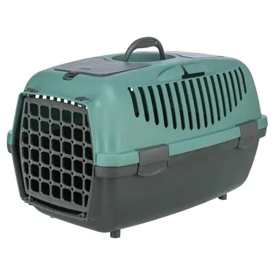 TRIXIE VERVOERSBOX CAPRI 2 DONKERGRIJS / PETROL 37X55X34 CM