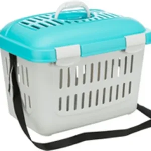 Trixie Vervoersbox Knaagdier Midi Capri Lichtgrijs 44x32x33 cm - Turquoise