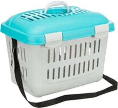 Trixie Vervoersbox Knaagdier Midi Capri Lichtgrijs 44x32x33 cm - Turquoise