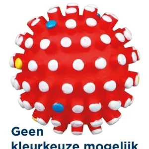 Trixie Vinyl Egelbal met Geluid 6x6x6 cm 4 St - Assorti