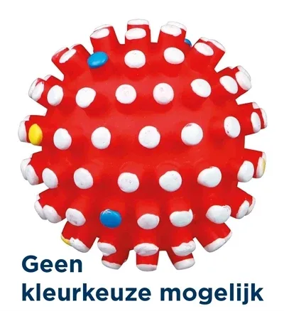 Trixie Vinyl Egelbal met Geluid 6x6x6 cm 4 St - Assorti