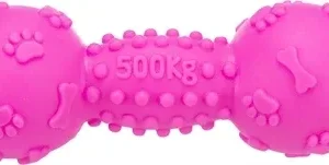 Trixie Vinyl Halter met Geluid 19 cm 3 St - Roze