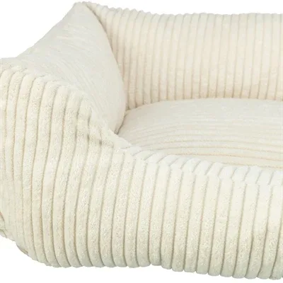 Trixie Vital Hondenmand Jonna Hoekig Ribfluweel Creme 120x80 cm - Image 2