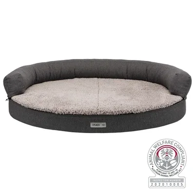 Trixie Vital Sofa Bendson Orthopedisch Ovaal Donkergrijs Lichtgrijs 100x80x25 cm