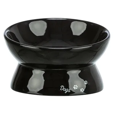 TRIXIE VOERBAK / DRINKBAK DOGS KERAMIEK VERHOOGD ZWART 17X17X13,5 CM - Image 2