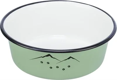 Trixie Voerbak Drinkbak Emaille Rvs 12x12 cm 4 St - 300 ml - Image 2