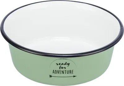Trixie Voerbak Drinkbak Emaille / Rvs Groen 17X17 Cm 900Ml 4 St