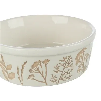 Trixie Voerbak Drinkbak Hond Plantmotief Structuur Keramiek - 700 ml - Image 2