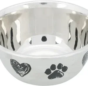 Trixie Voerbak Hond Print Schets Hart Pootje Gepoedercoat 13 cm 4st - 500 ml