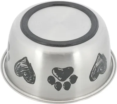 Trixie Voerbak Hond Print Schets Hart Pootje Gepoedercoat 2 Ltr 20 cm 4 St - 2000 ml - Image 2
