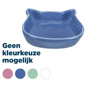 Trixie Voerbak Kattenkop 12 cm 4 St - Assorti