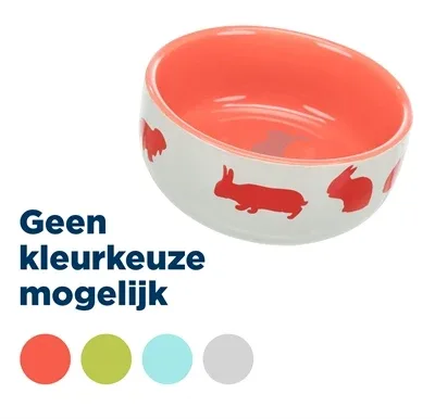 Trixie Voerbak Konijnmotief Keramiek 11 cm 4 St - 250 ml