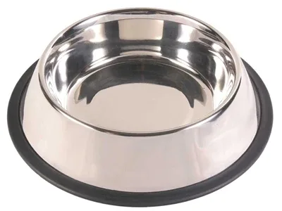 Trixie Voerbak Rvs Rubberring 30x30 cm 1,75 Ltr 4 St - 1,75 liter