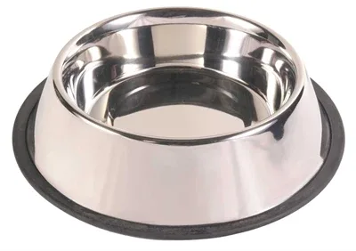 Trixie Voerbak Rvs Rubberring 34x34 cm 2,8 Ltr 4 St - 2,8 liter